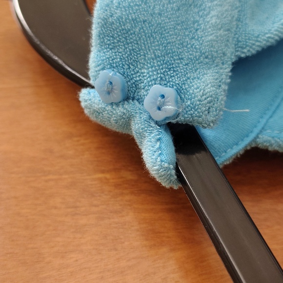 Fabletics Blue Terry Cloth Shorts Set - Picture 5 of 14